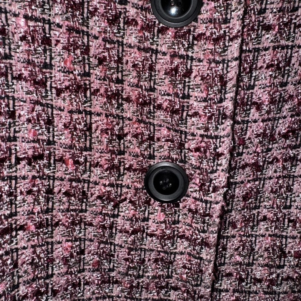 Maggie Barnes Plus Vintage Purple Pink Plaid Button Up Jacket 1X - Picture 8 of 10